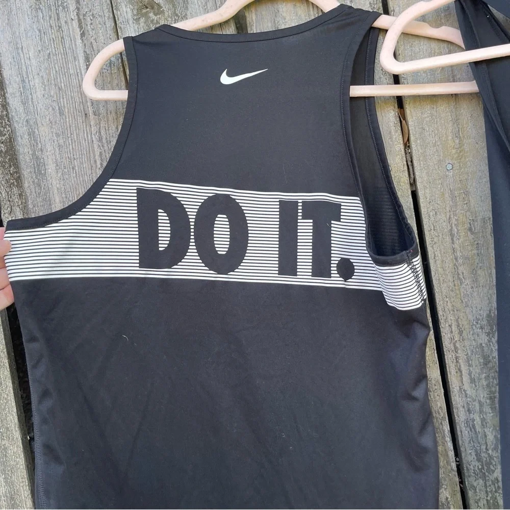 TWO Nike Women's Tanktops -1 Dri Fit Tank and 1 Cotton Racerback- Medium